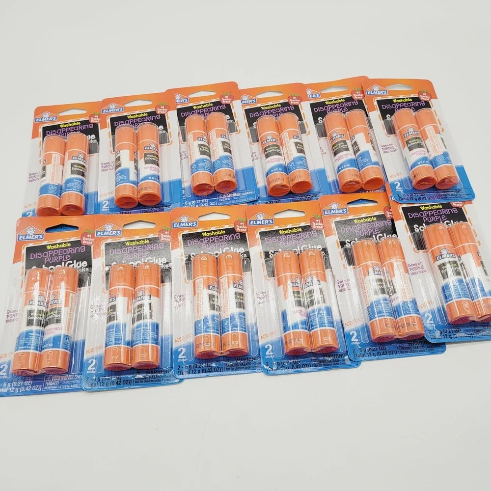 Elmers Washable‎ Disappearing School Glue Sticks Purple Glue Stick 24-Pack